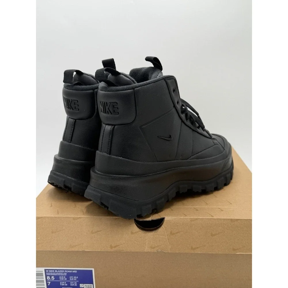 Nike Blazer Roam Mid Women's Size 9 Black Combat Boots Shoes NWB No Lid